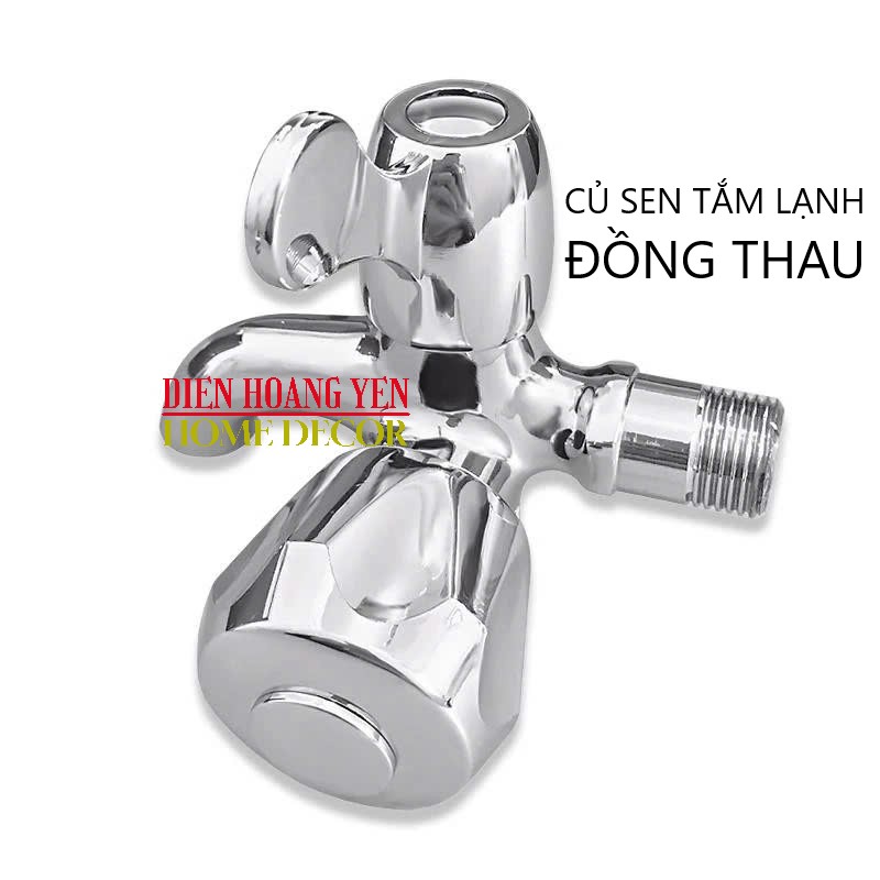 Vòi củ sen lạnh chất liệu đồng thau 21mm