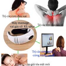 Máy Masage vai gáy chữ C, Máy Massage Cổ Vai Gáy 3D, Máy matxa trị liệu, , rung từ trường và xung điện, giảm đau hiệu quả, thích hợp dùng mọi nơi, bảo hành toàn quốc 7