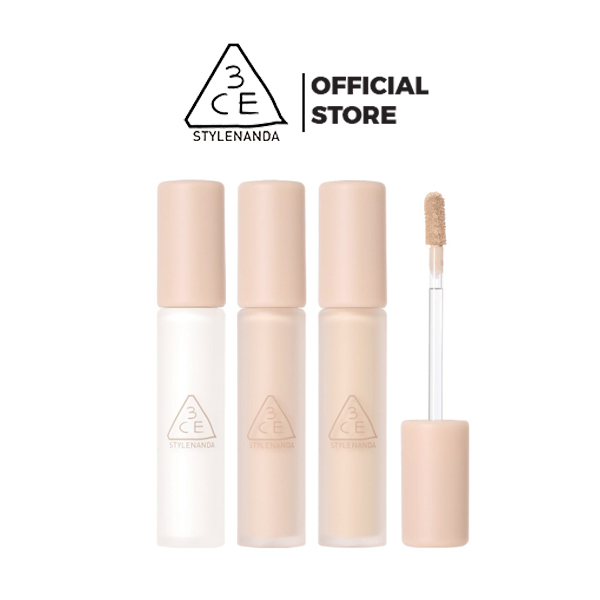 Kem che khuyết điểm 3ce skin fit cover liquid concealer 5.2g giúp che khuyết điểm tự nhiên cho lớp trang điểm hoàn hảo