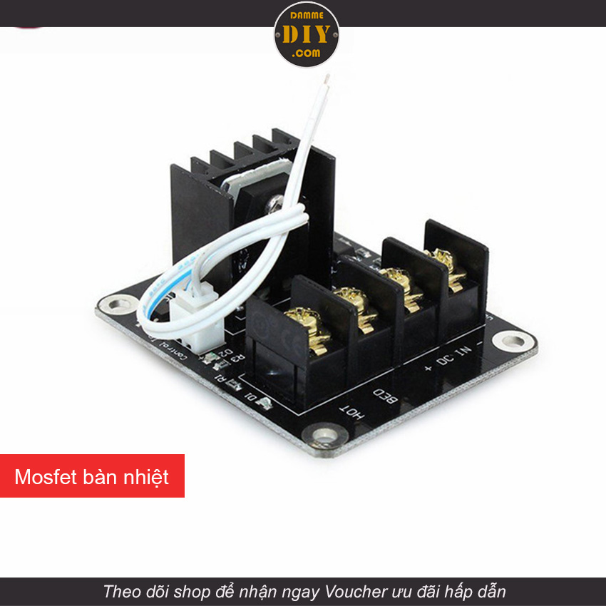 Mạch Mosfet bàn nhiệt dòng tới 25A giúp bảo vệ mạch điều khiển máy in 3D