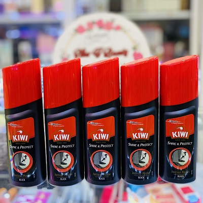 Xi Nước Đánh Giày Khô Nhanh Màu Đen/ Nâu Kiwi Shine & Protect Black 75ml