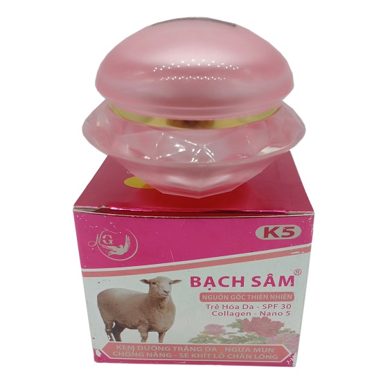 [HCM]??FREESHIP + MGG?? Kem Bạch Sâm K5 Dưỡng Trắng Da - Ngừa Mụn - Chống Nắng - Se Khít Lỗ Chân Lông (25g) - CHÍNH HÃNG 100% - AN TOÀN - HIỆU QUẢ - KHÔNG GÂY KÍCH ỨNG DA