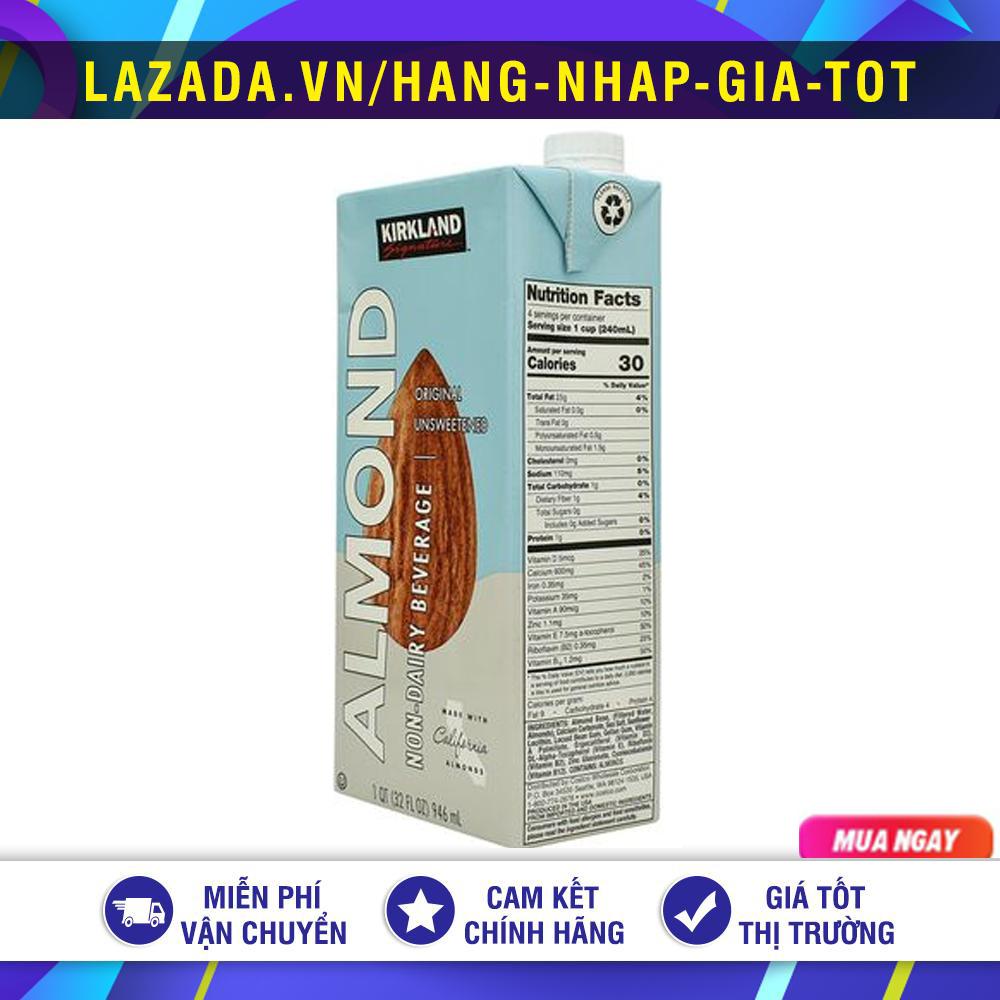 Sữa hạnh nhân kirkland almond original unsweetened 946ml