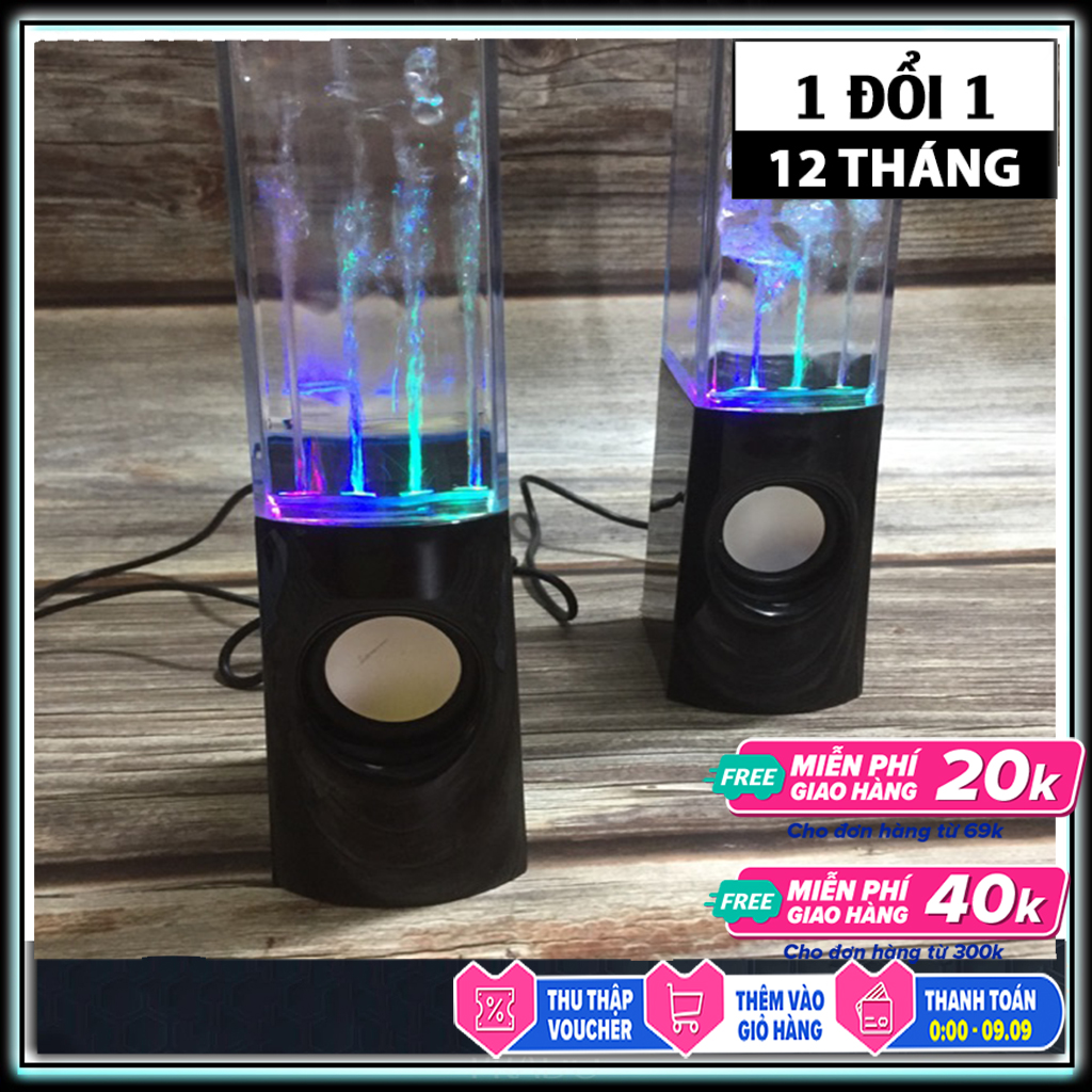[HCM]Bộ Loa Vi Tính Loa Nghe Nhạc 2.0 Nhạc Nước 3D Phun Nước Theo Điệu Nhạc- Bass Treble Theo nhạc (VIDEO- HÌNH THẬT)
