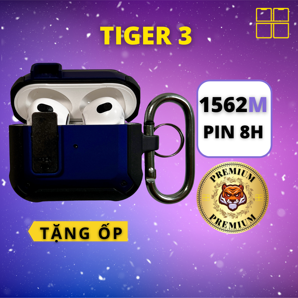 Tai nghe hổ vằn tiger 3 chíp louda 1562m bản pin 8h không dây gaming