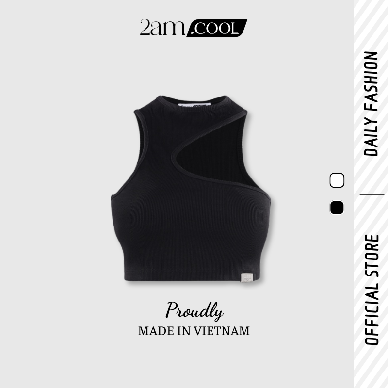 Áo thun croptop nữ xẻ vai chất liệu dày dặn thời trang cao cấp 2am