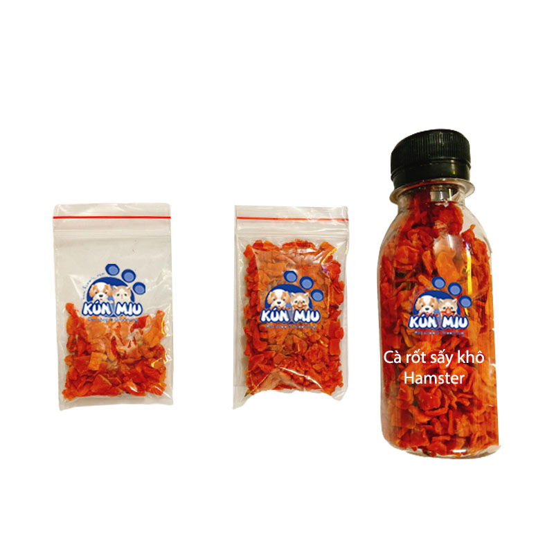 [Hoàn Tiền 10%] Cà rốt sấy khô đồ ăn vặt dinh dưỡng cho Hamster, Thỏ, Sóc