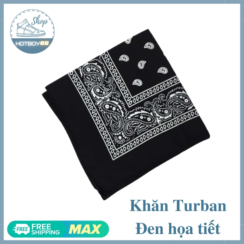 Khăn Turban vuông họa tiết nam nữ - KVTB - Hot boy 86 - Khăn tuban hip hop, khăn đội đầu xinh xắn, khăn tay, khăn phụ kiện cho giới trẻ