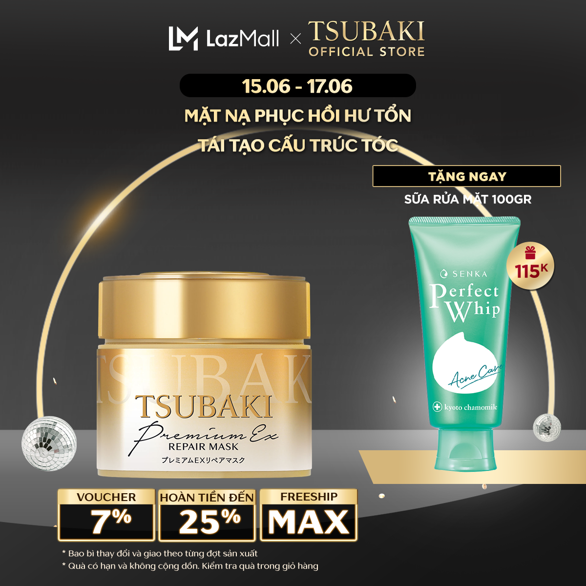 Mặt nạ phục hồi hư tổn tóc Tsubaki Premium Repair Mask 180g