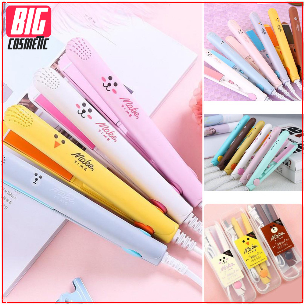 Máy là tóc ép duỗi tóc mini đa năng cute 20w dễ thương , làm nóng nhanh dễ sử dụng làm tóc thẳng , xoăn, cụp, uốn tóc theo ý thích ,tạo kiểu đơn giản tại nhà - may lam toc - may ep toc - may duoi toc mini