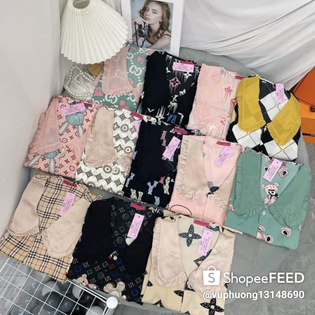 Bộ Pijama lửng Lụa Mango cao cấp mềm, mát, mịn lộn xộn