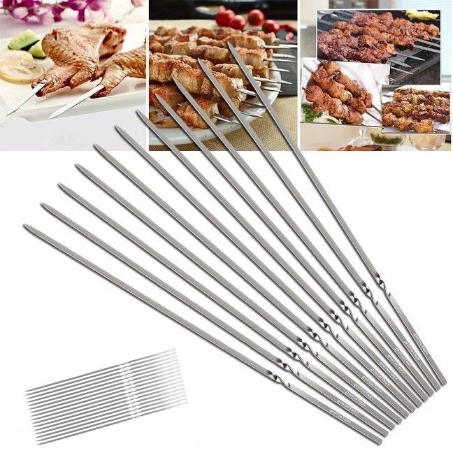 Combo 15 cây xiêng nướng thit thép không gỉ 4,640cm /xiên được 0,8- 1kg / lần