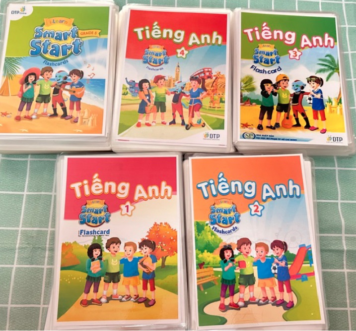 Thẻ học tiếng anh smart start tiếng anh 1,2,3,4,5 mới + flash card cho bé + 1995 books