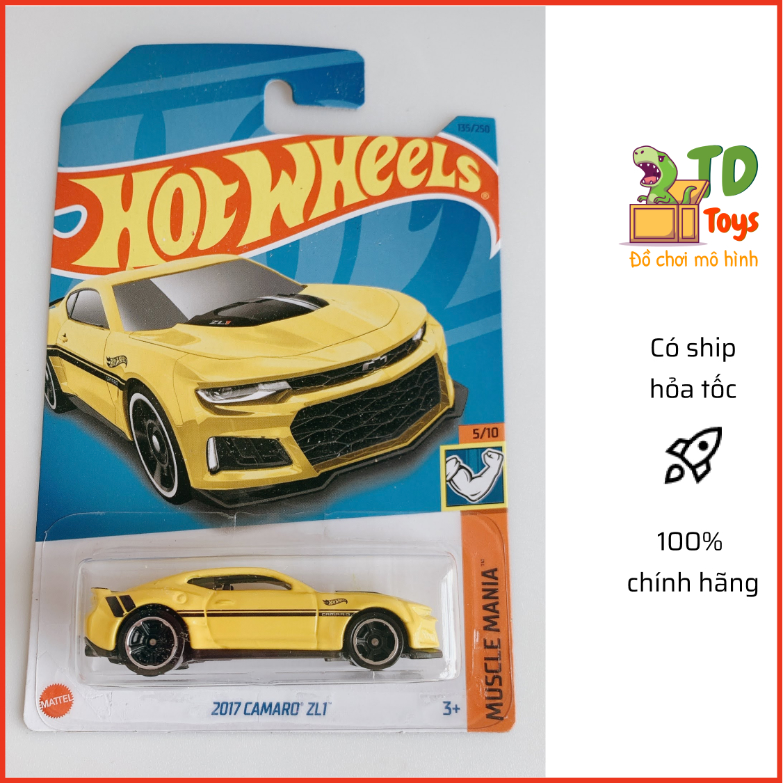 Xe Mô Hình Chính Hãng HotWheels - 2017 Camaro ZL1