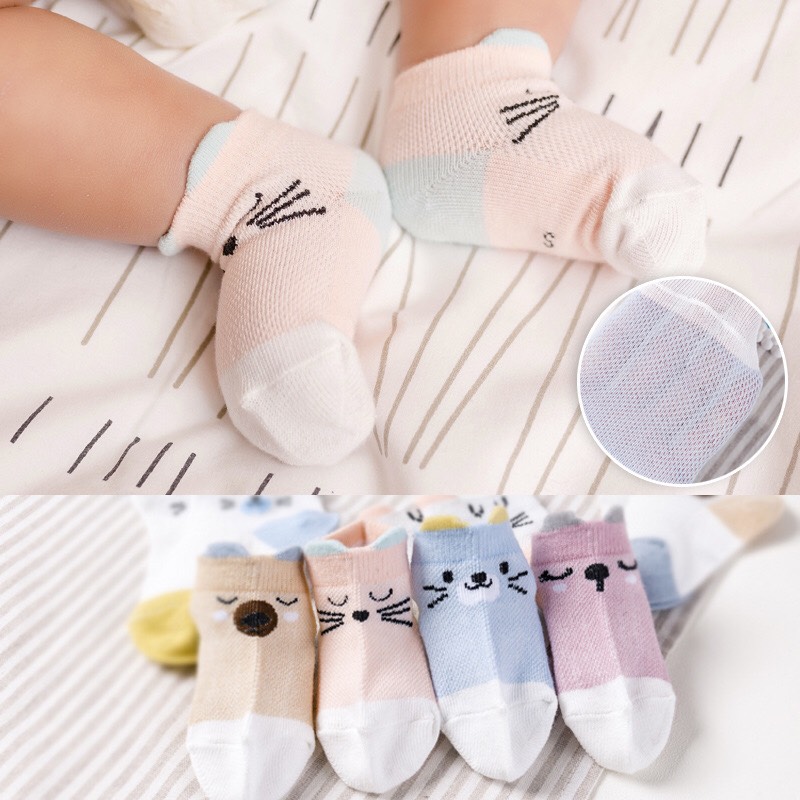 Vớ lưới cho bé set 5 đôi ,tất lưới ngày hè cho bé siêu thoáng
