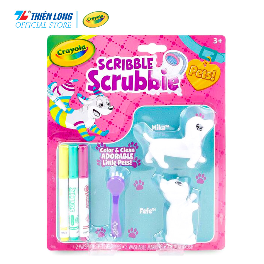 Bộ đồ chơi Trang trí cho Thú cưng - Có thể rửa được Crayola Scribble Scrubbie Pets