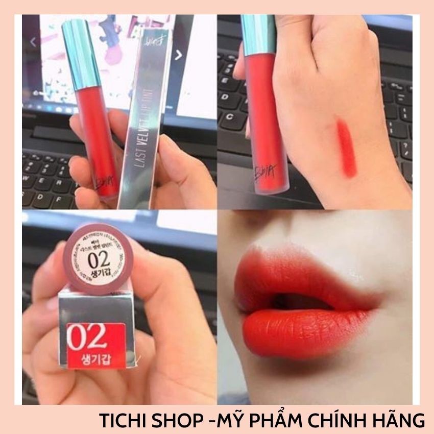 [Freeship Mỹ Phẩm Chính Hãng][Hàng Chuẩn Auth] Tichi Shop Son BBIA Last Velvet Lip Tint tongkhomp