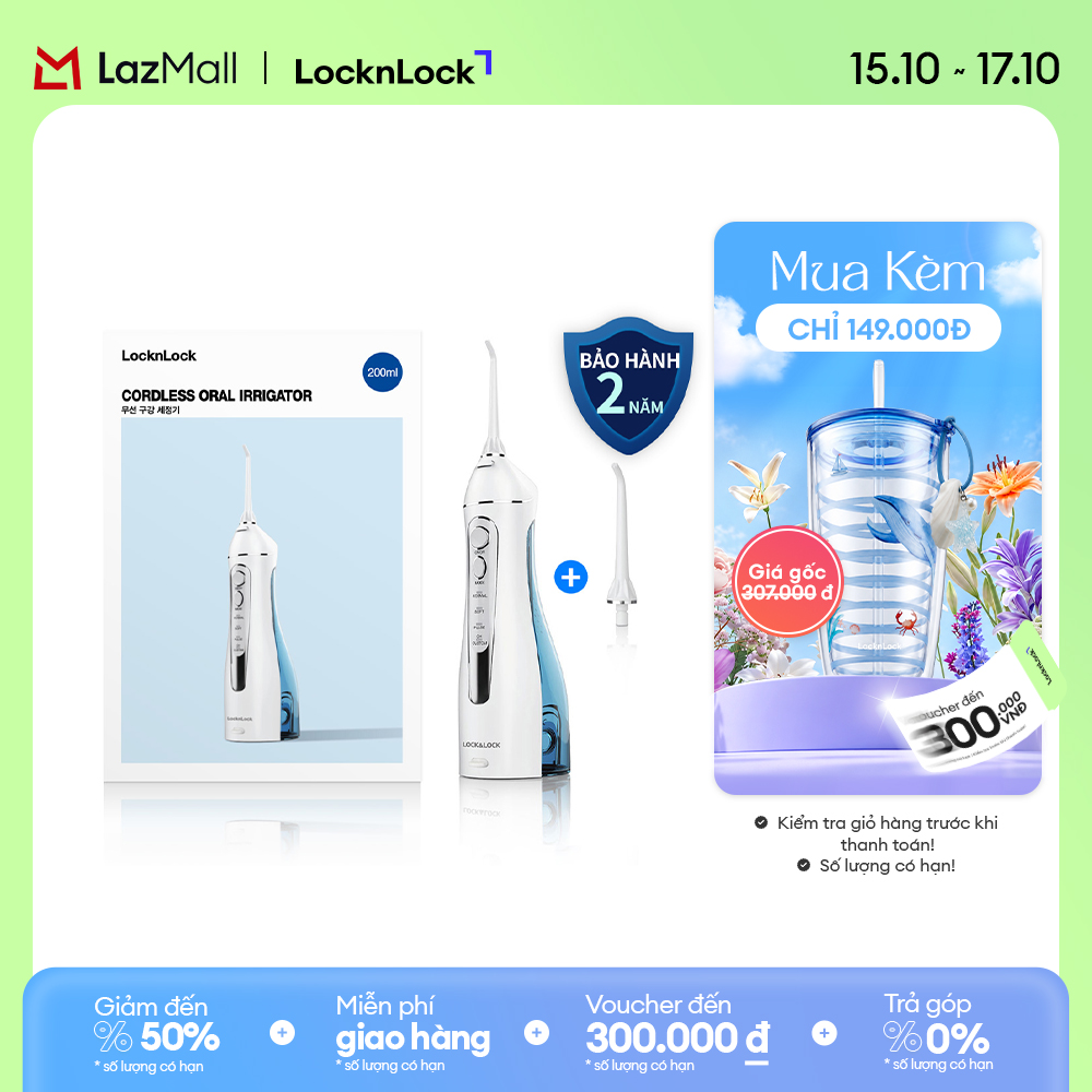 ENR156BLU - LOCK&LOCK ORAL IRRIGATOR-200ML-BLU-CN-10