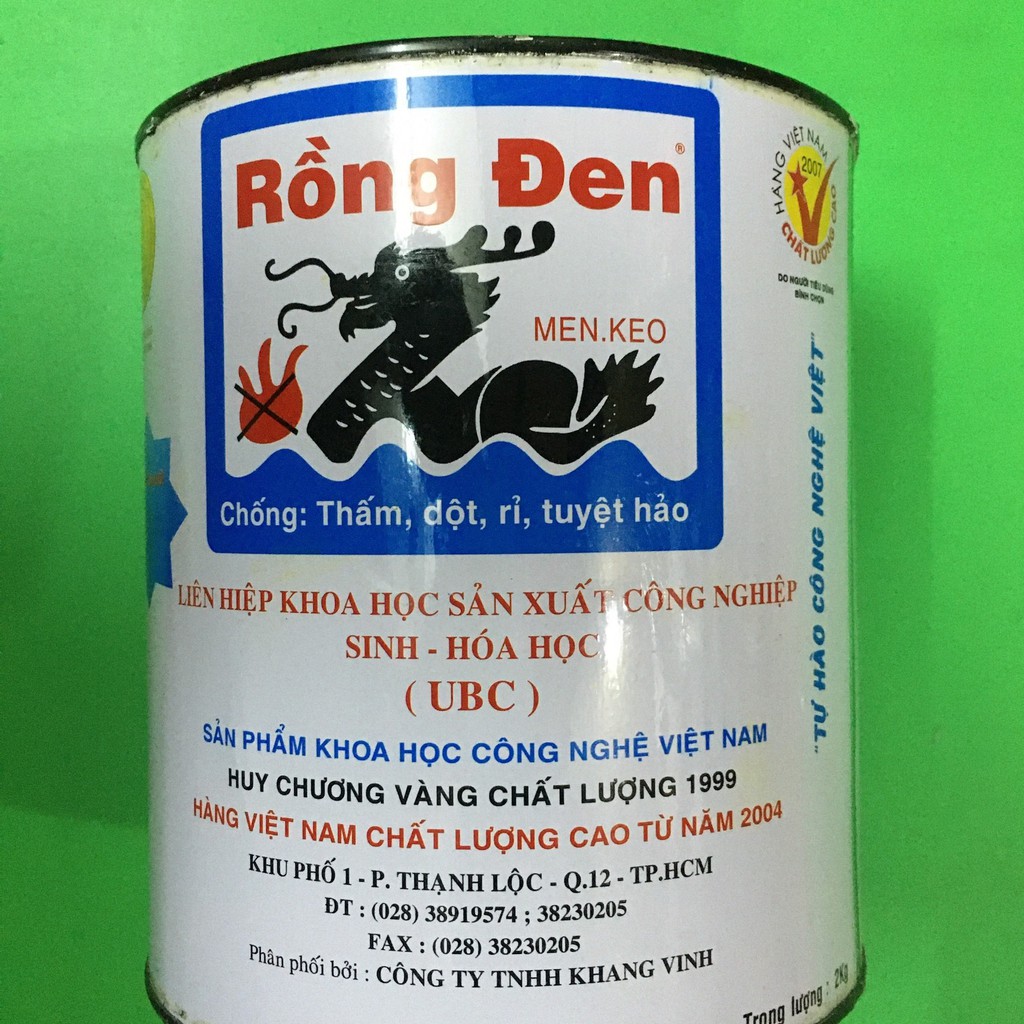 Men keo chống thấm Rồng Đen dùng chống thấm bê tông, chổng rỉ sét kim loại, tàu thuyền