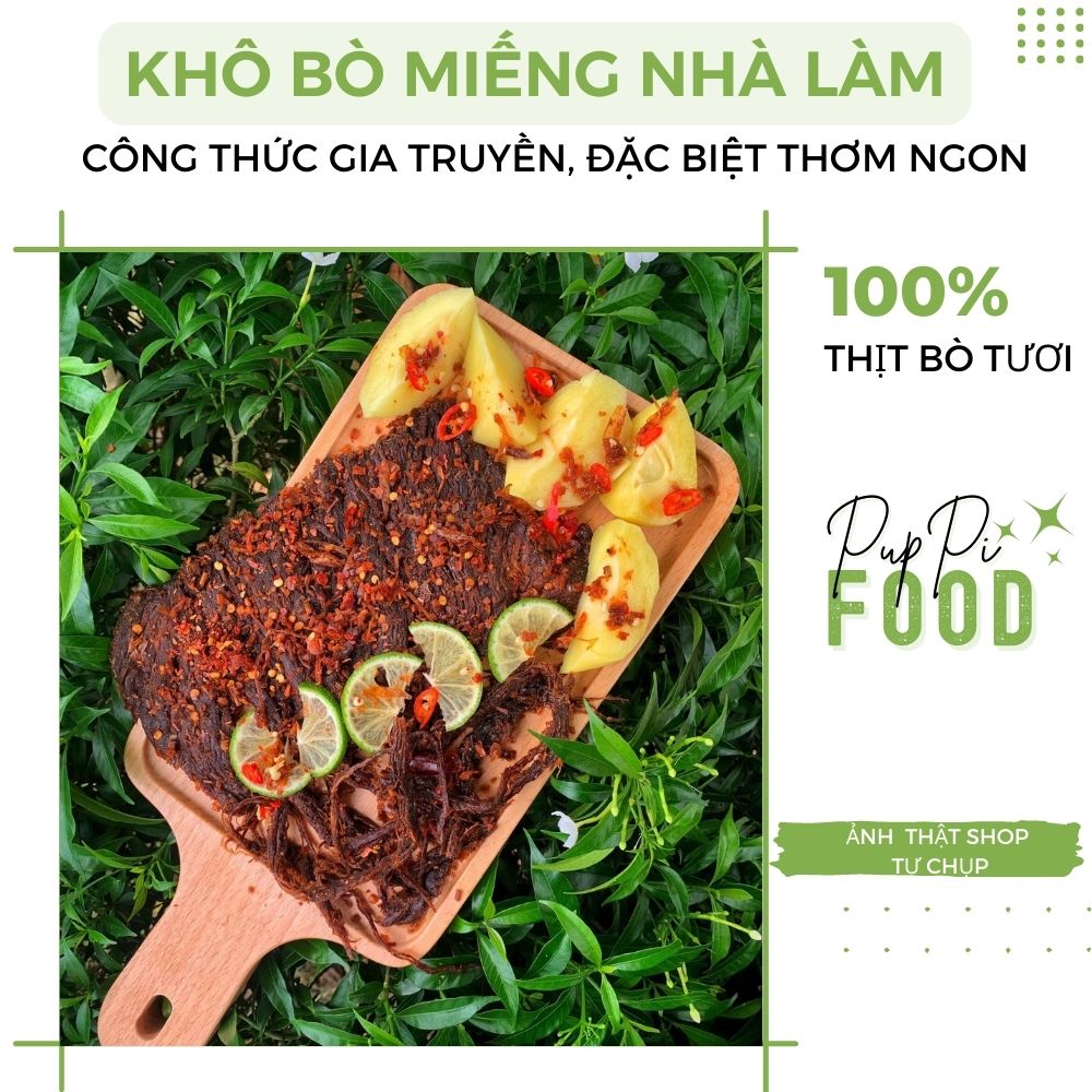 300g  Khô Bò Miếng Xé Sợi Nhà Làm Ngon - Thơm Đậm Vị - Bò Khô Cay, Thực Phẩm Sấy Khô