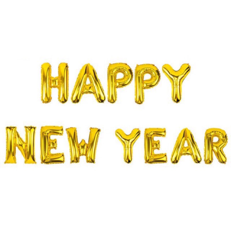 Bóng chữ happy new year trang trí tết