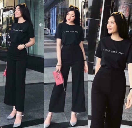 [HCM]Quần Ống Rộng Nữ  Dài Chân Chất Thun Màu Đen quần dài ống suông bigsize 40-100kg( FORM SIÊU ĐẸP Y HÌNH)