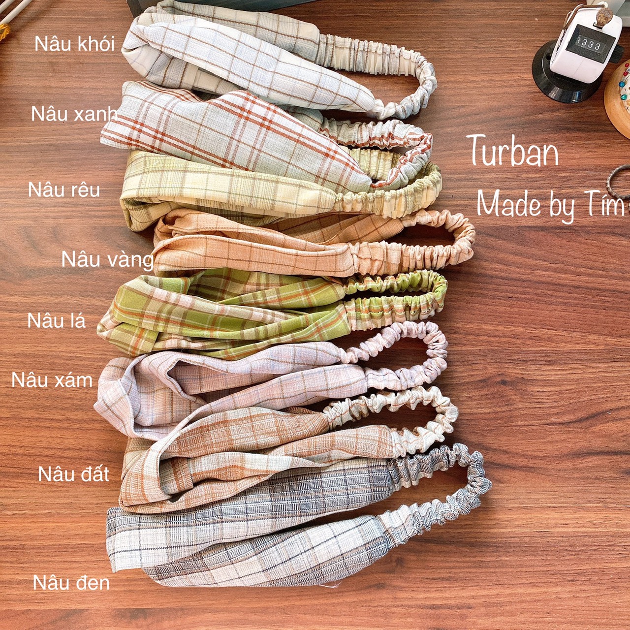 BĂNG ĐÔ TURBAN VẢI, CÀI TÓC CARO RETRO 4 MÀU, PHONG CÁCH HÀN QUỐC ULLZANG