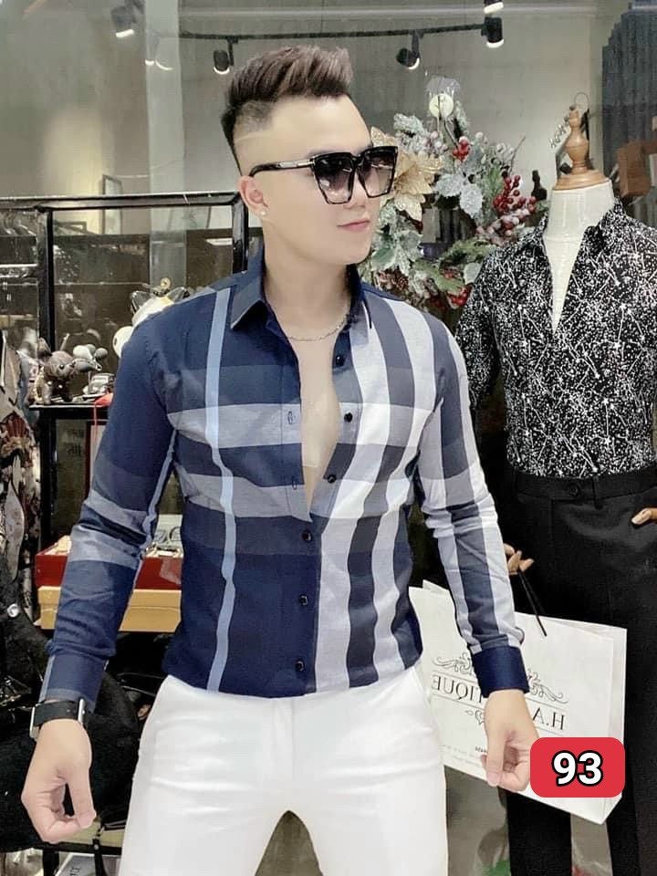 Áo sơ mi nam - áo sơ mi nam họa tiết thời trang - áo sơ mi tay dài sevenshop89 mssm93
