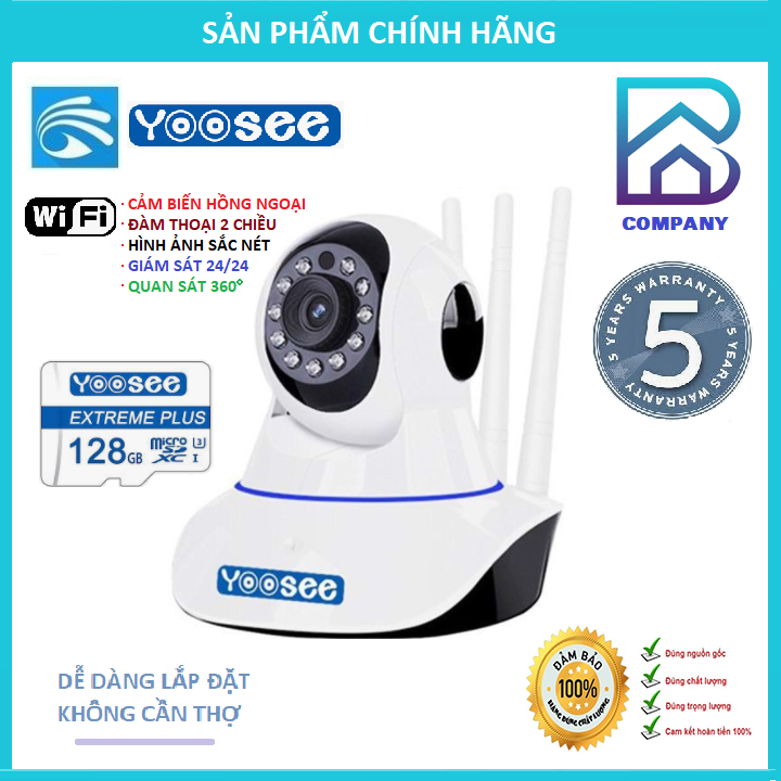 (Tùy chọn Thẻ Nhớ 128GB/64GB/32GB) - CAMERA WIFI - YOOSEE WIFI SIÊU NÉT 3.0 FULL HD 1920 x 1080P
