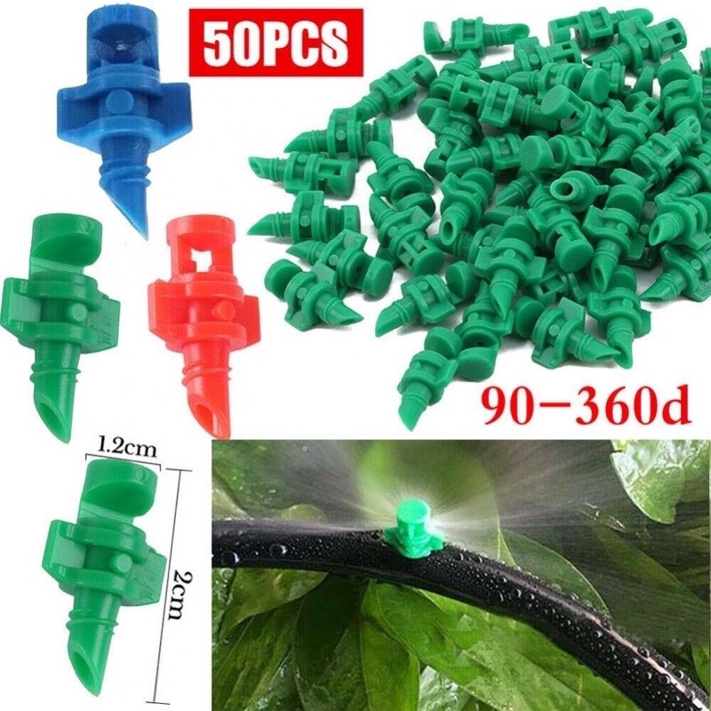 Combo 50 béc bọ tưới gốc 90- 180- 360 độ