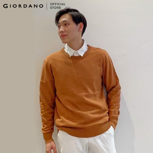 Giordano áo thun nam dài tay sweater 01051609