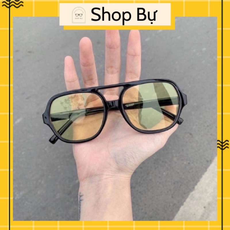 ️ mắt kính unisex flackbee bầu vàng viền đen trend ️