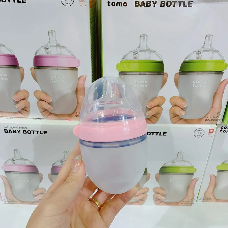 Bình sữa silicon núm siêu mềm cho bé 150ml/250ml
