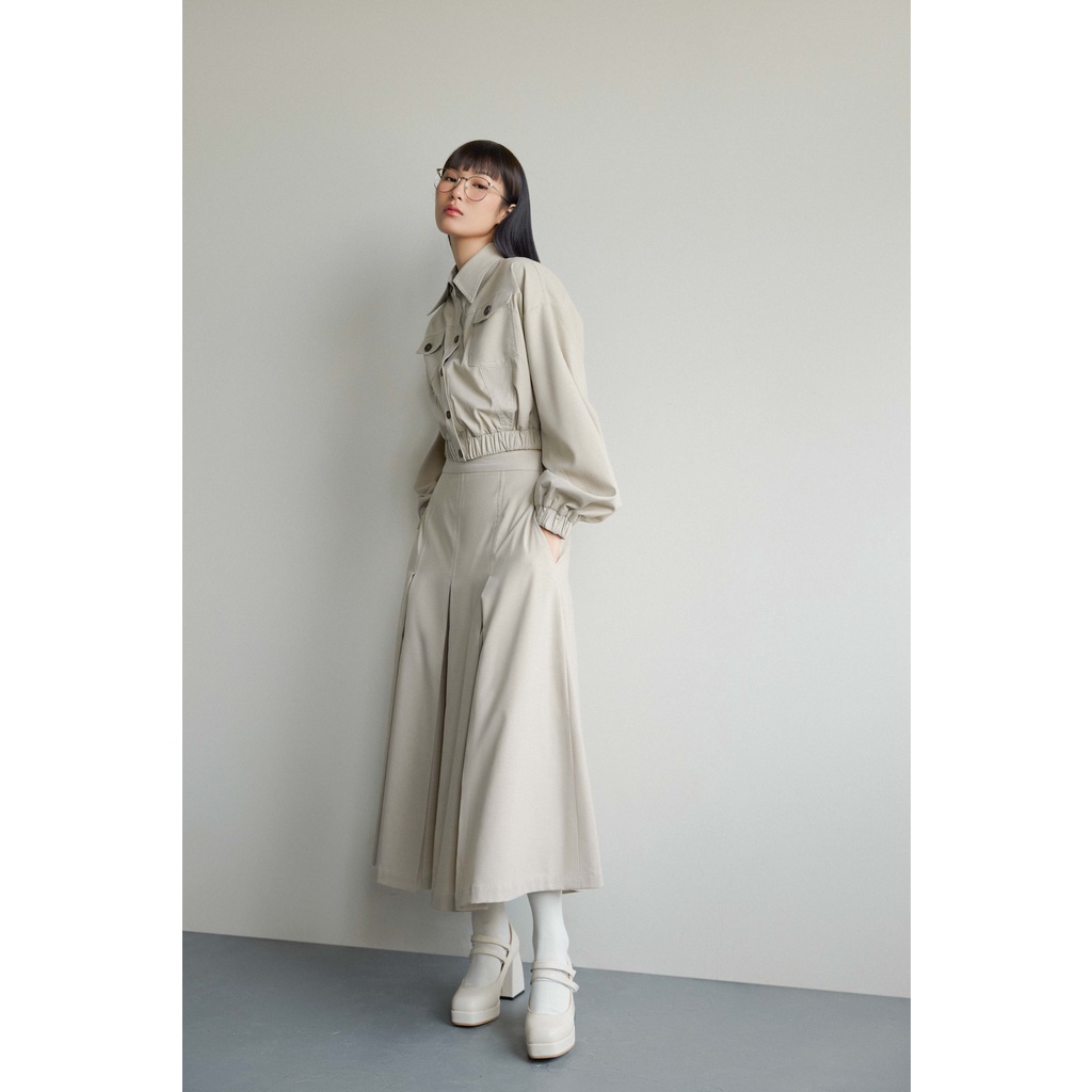 CIGNO-chân váy dài vintage cách điệu sang trọng CONAL skirt