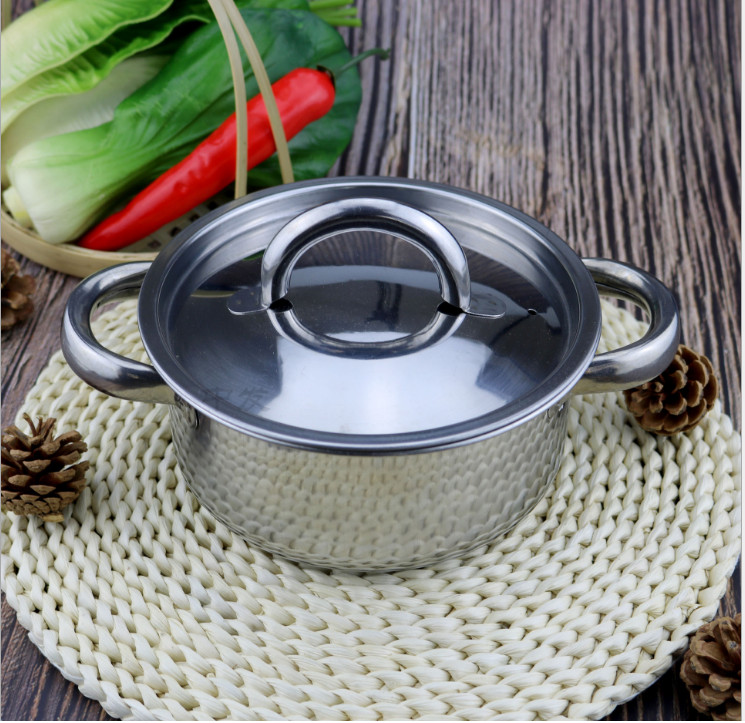 Nồi Inox Cao Cấp. Đường Kính 18cm Tay Cầm Cách Nhiệt Inox dày Có Lỗ Thoát Hơi