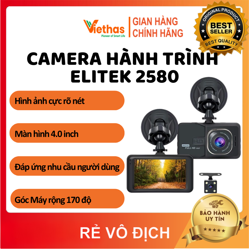 Camera hành trình kiêm camera lùi ghi hình 2580
