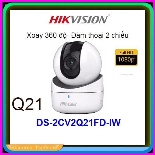 [HCM][NHÀ PHÂN PHỐI BH 2 NĂM FREESHIP 20K]Camera IP WIFI xoay 360 Hikvision Q1 DS-2CV2Q21FD-IW(B) (2.0MP) 1080P - Chuẩn nén H.264/MJPEG - Hỗ trợ cài đặt miễn phí - Bảo hành 2 năm