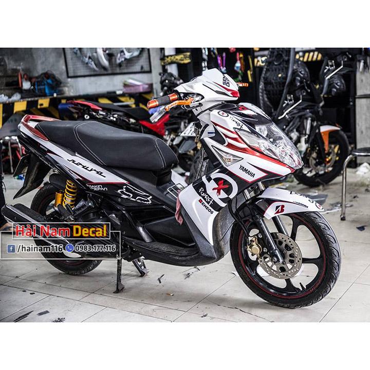 Tem Trùm Nouvo 5 SX Đỏ Trắng Semakin