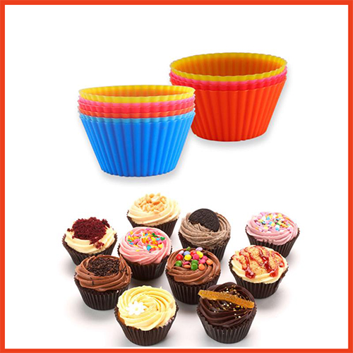 [HCM]Khuôn cupcake silicon chịu nhiệt sử dụng nhiều lần dụng cụ làm bánh nhiều màu kích thước 7cm giá rẻ