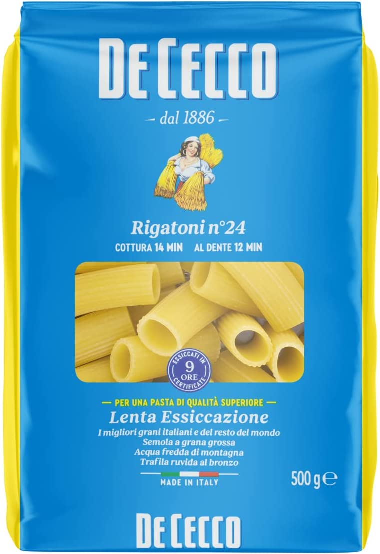 Nui Rigatoni Dececco No.24 Túi 500g Nhập khẩu chính hãng