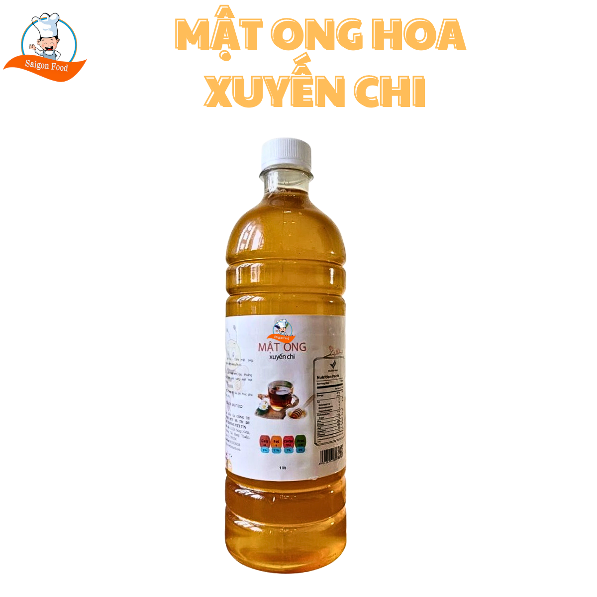 Chai 1l mật ong hoa xuyến chi 100% nguyên chất