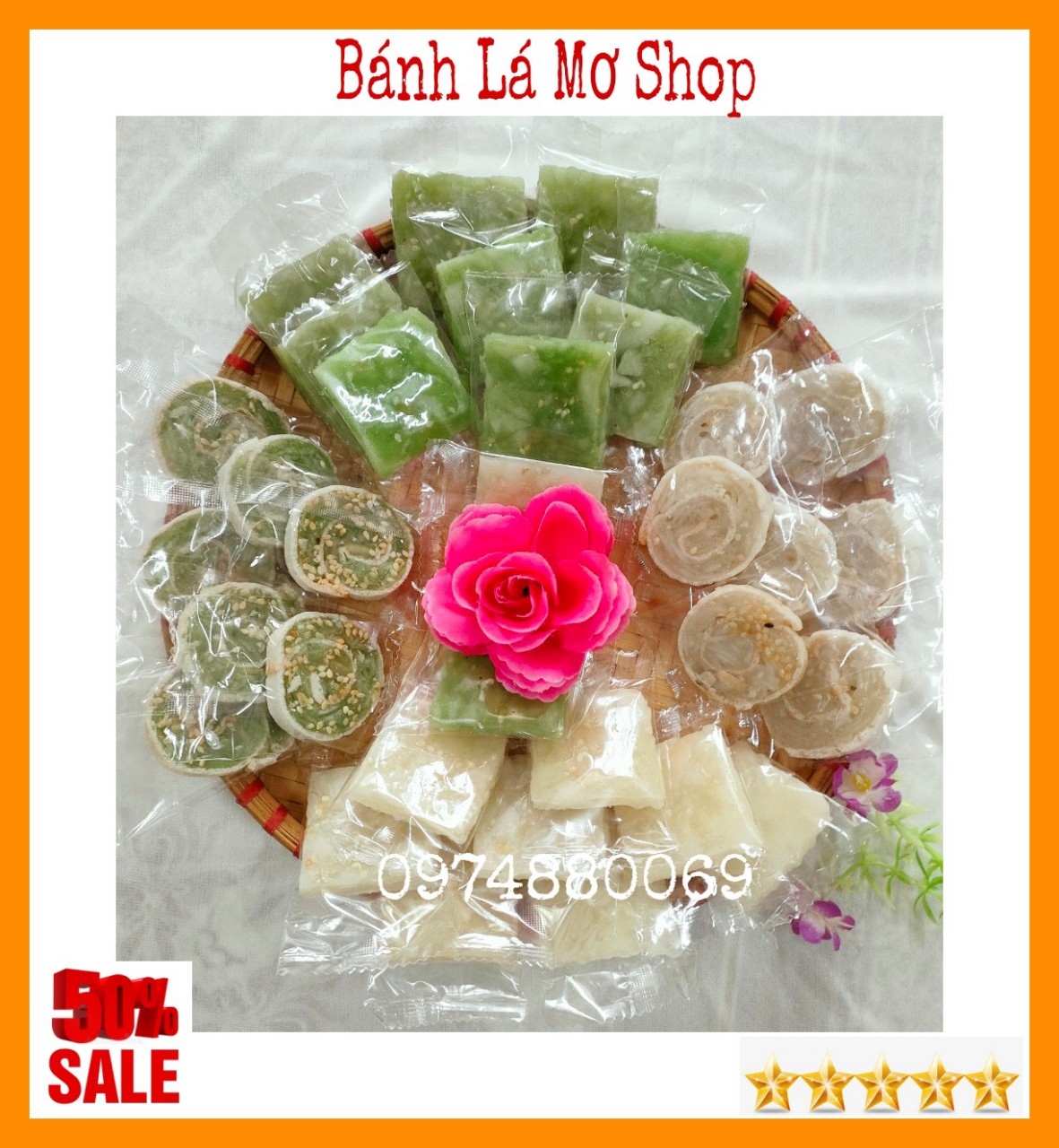 ( FREESHIP) 500GR  KẸO DỪA NON NHIỀU VỊ BẾN TRE - BÁNH LÁ MƠ SHOP