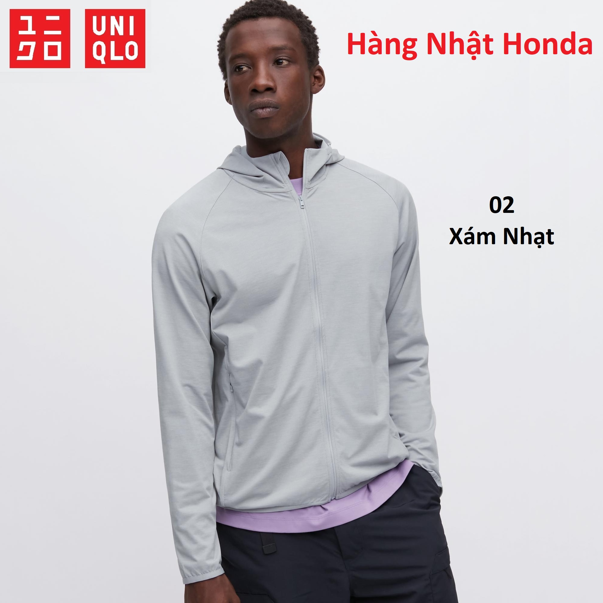 Áo chống nắng uv thoáng mát có mũ nam - tag nhật