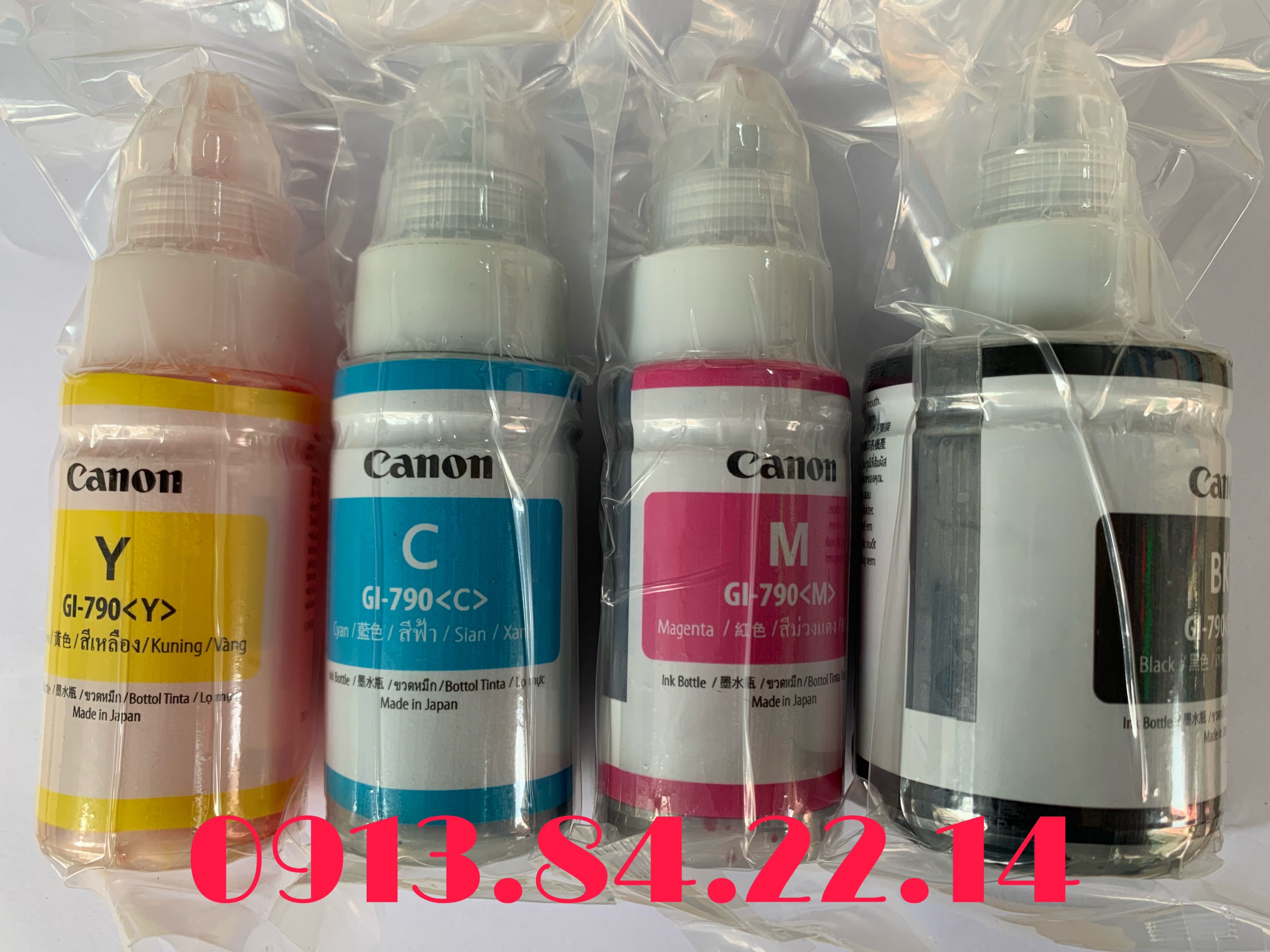 mực Canon GL-790 theo máy G1000/G1010/G2000/G2010/G3000/g3010 nhập khẩu theo máy 4 màu/ 1 bộ