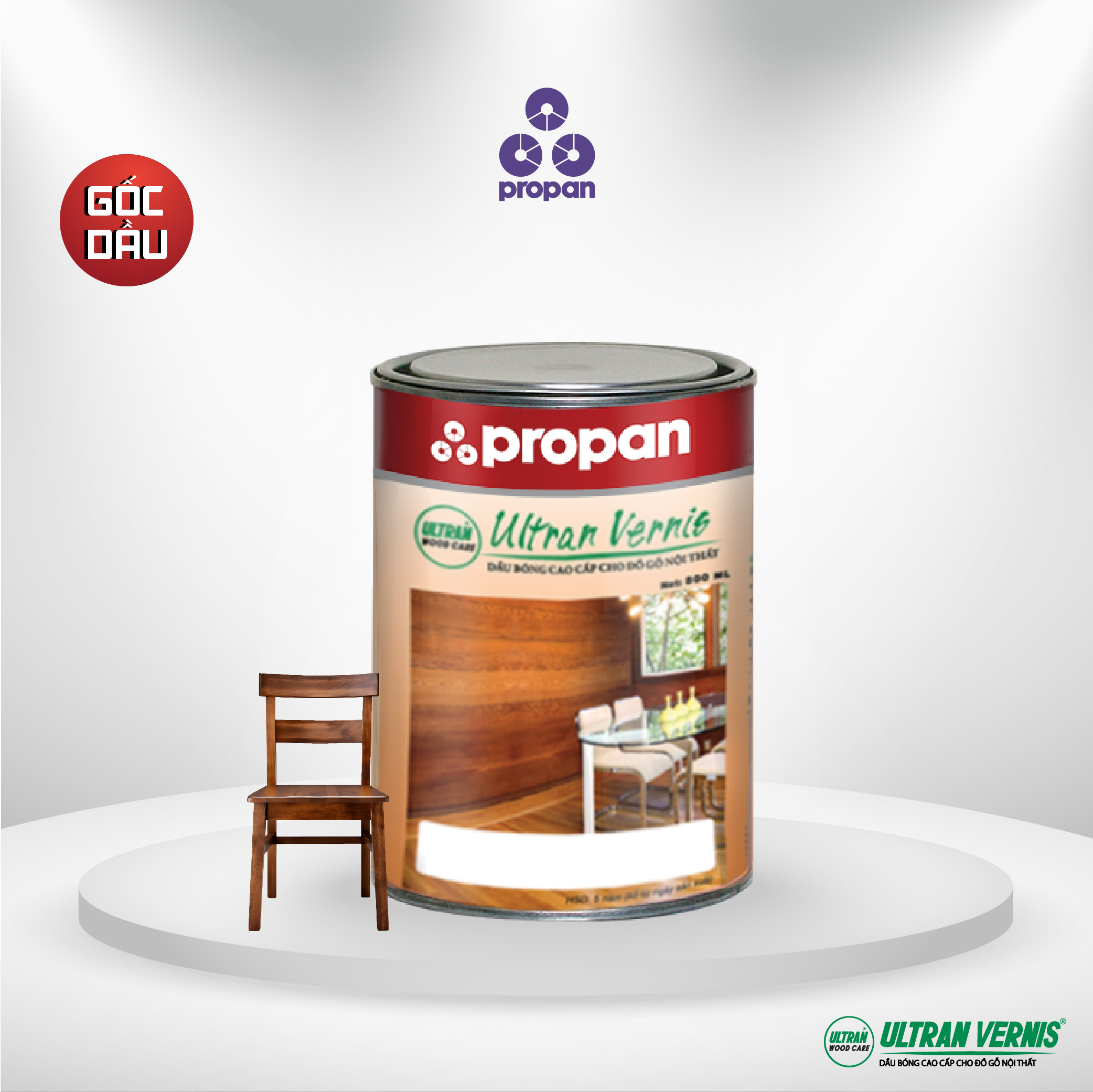 Propan - ULTRAN VERNIS - V-09 - Sơn Dầu Bóng Màu - 0.8 lít