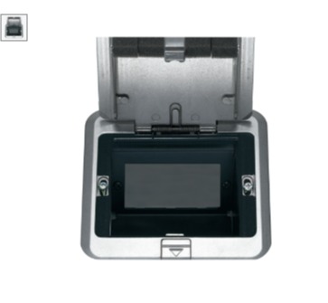 Bộ ổ cắm âm sàn đôi 3 chấu Panasonic DUF1200LTK-1 + ổ cắm WEV1582-7SW