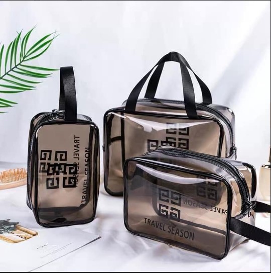Sét 3 túi đựng mỹ phẩm trong suốt