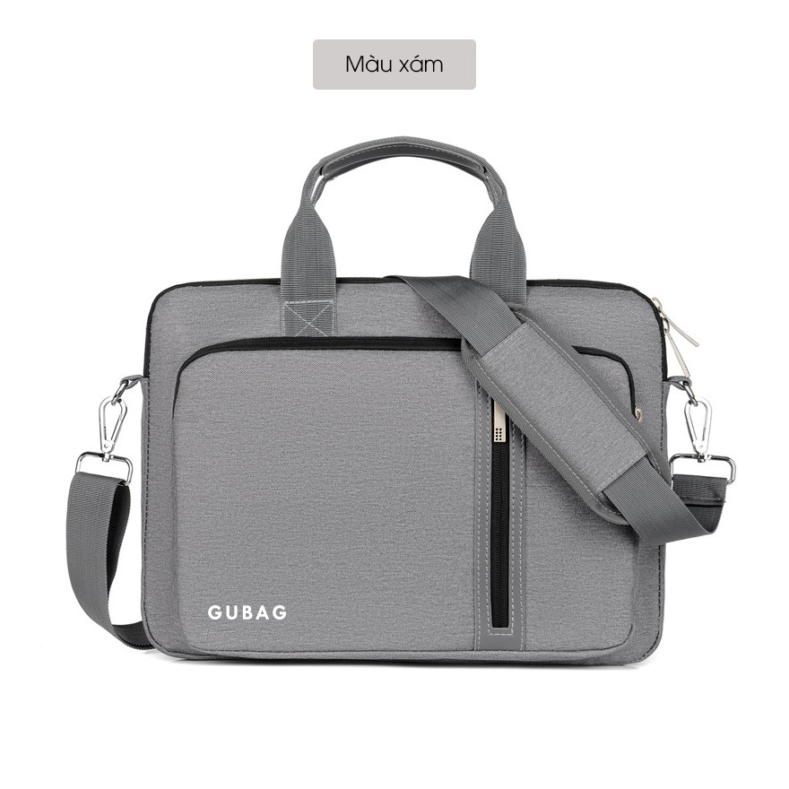 Cặp đựng laptop công sở cho nam, có dây đeo chéo tiện lợi, cặp văn phòng cao cấp, đựng máy tính 13 inch, 14 inch, 15,6 inch Gu Bag