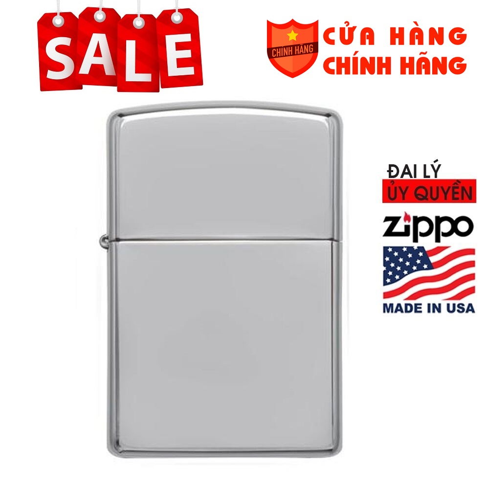 Zippo Mỹ Chính Hãng Zippo Chính hãng USA Bật lửa Zippo chính hãng USA màu trắng bóng trơn phủ chrome sáng bóng,không hoa văn cầu kỳ, mang lại nét lịch lãm của phái mạnh - ZIPPO INOX TRƠN CỰC ĐẸP