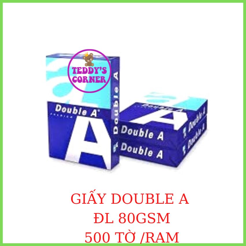 01 ram giấy a4 double 70gsm/ 80 gsm định lượng 70 gsm, số lượng 500 tờ, giấy thùng